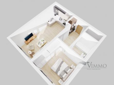 Prodej bytu, 2+kk, 49 m²