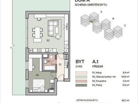 Prodej bytu, 2+kk, 66 m²