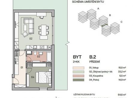 Prodej bytu, 2+kk, 67 m²