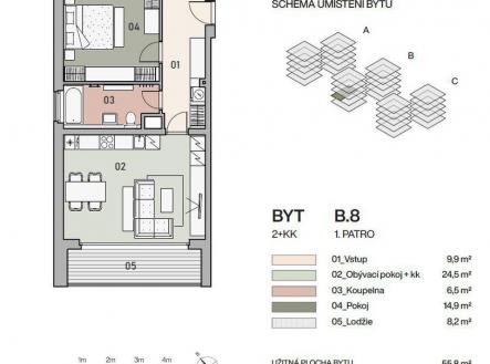 Prodej bytu, 2+kk, 59 m²