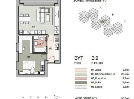 Prodej bytu, 2+kk, 56 m²