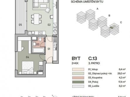 Prodej bytu, 2+kk, 58 m²