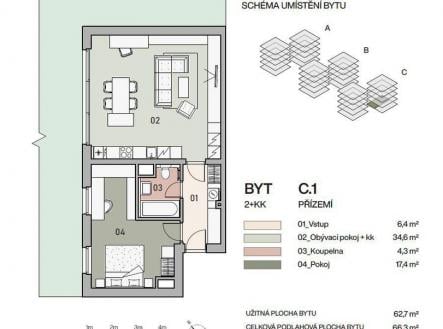 Prodej bytu, 2+kk, 68 m²