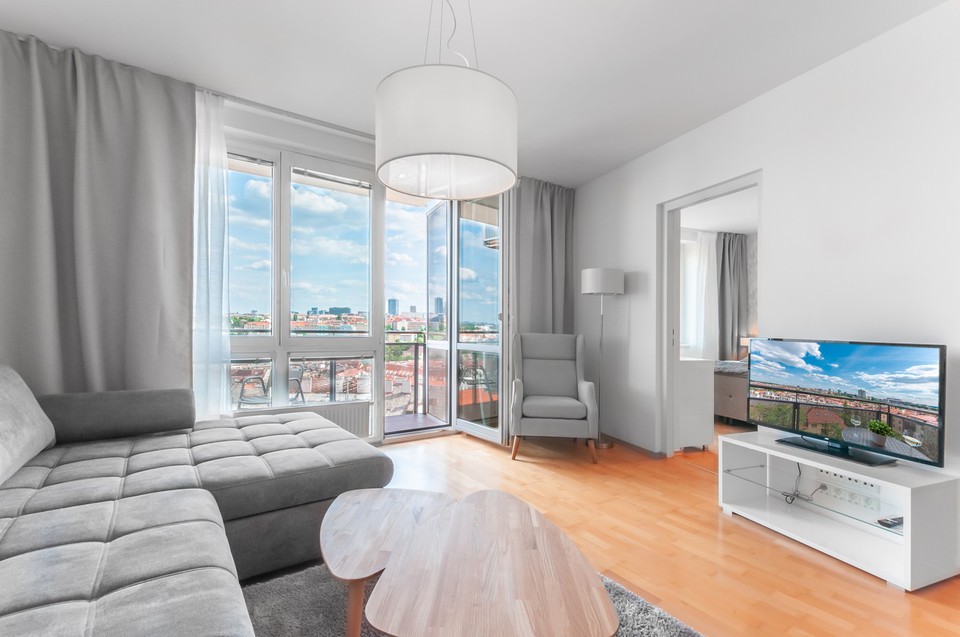 Pronájem bytu 2+kk, terasa, parkovací místo, Rezidence Zvonařka, Praha 2 - Vinohrady