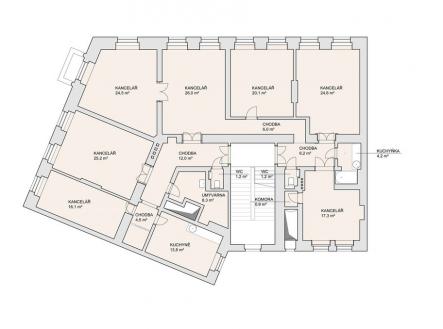 Pronájem kanceláře, 212 m²