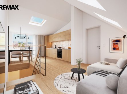 Prodej nového mezonetu 2+kk s terasou, Praha 3 – Žižkov