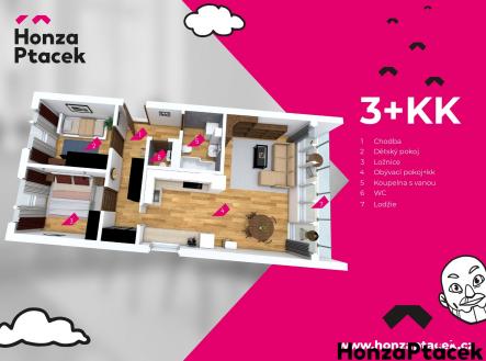 Prodej bytu, 3+kk, 79 m²