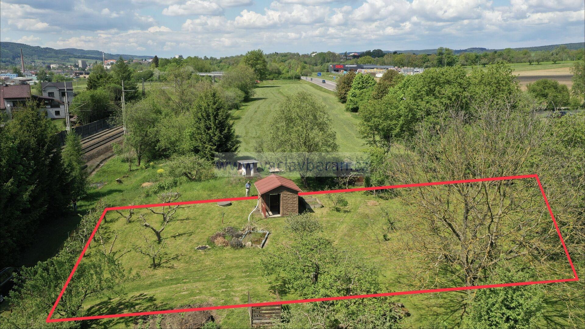 Zahrada parcela číslo 411/7, 703m2, voda, zahradní domek, Ústí nad Orlicí – Hylváty U Tří mostů