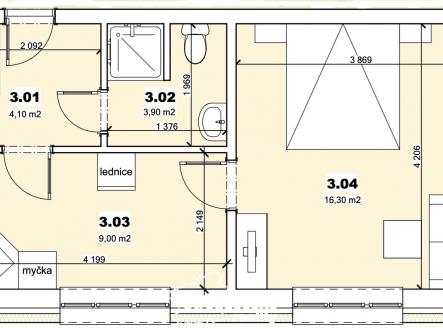 Prodej bytu, 1+1, 33 m²