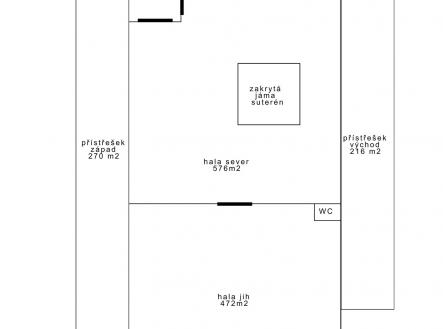 Pronájem komerčního objektu, sklad, 1 244 m²