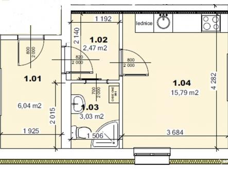Prodej bytu, 1+kk, 29 m²