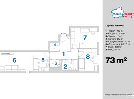 Ondřej Pačes - byt na pražském Chodově, ul. Šternovská 2304 - 2D půdorys