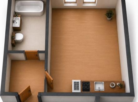 Pronájem bytu, 1+kk, 23 m²