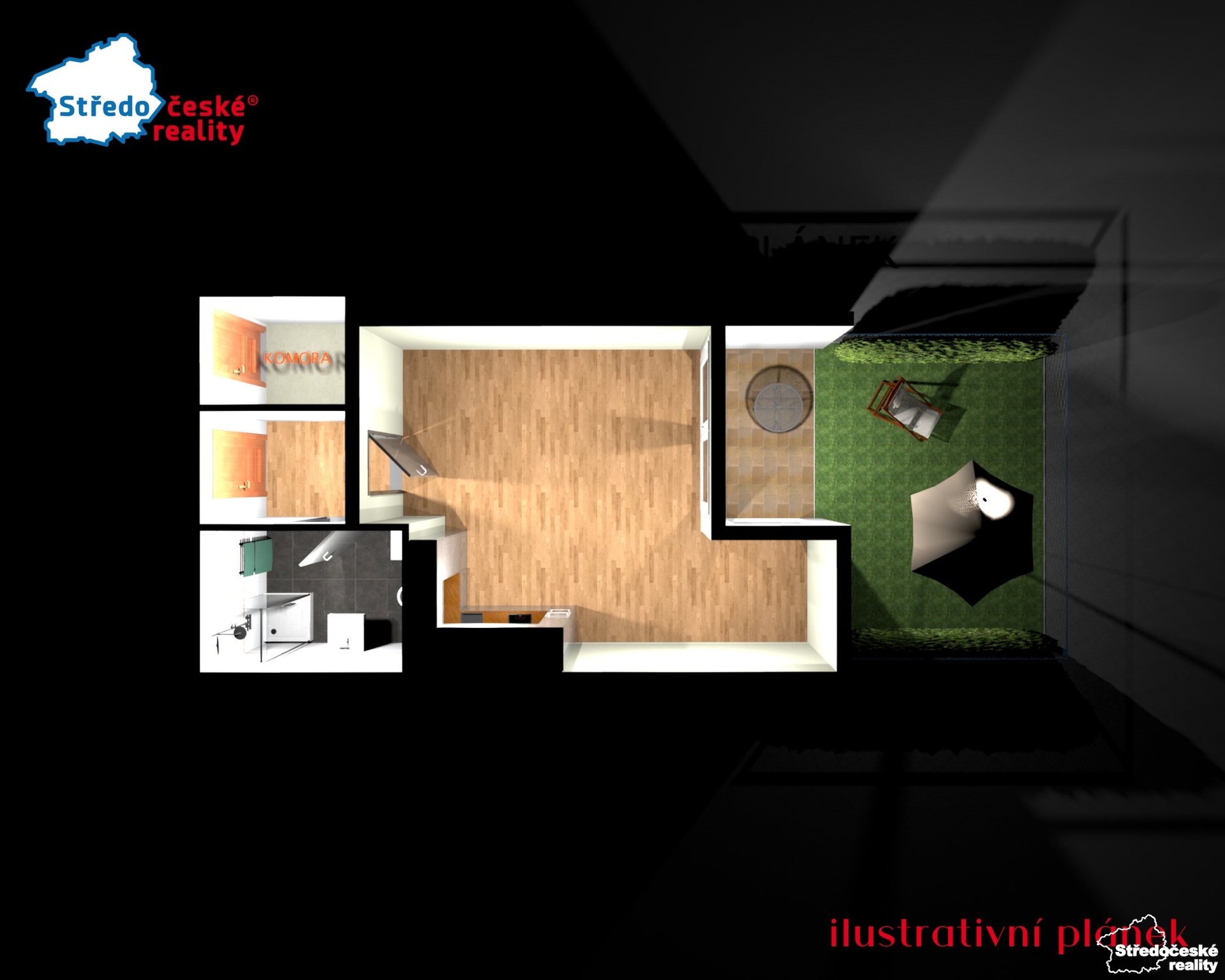 ilustrativní plánek bytu