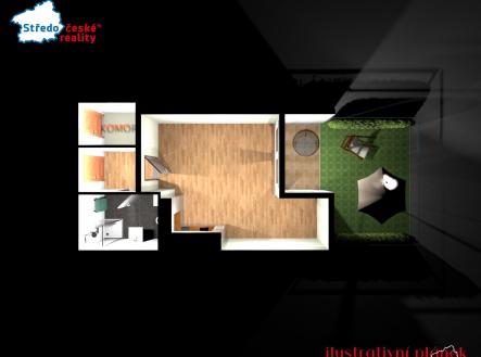 Pronájem bytu, 1+kk, 35 m²