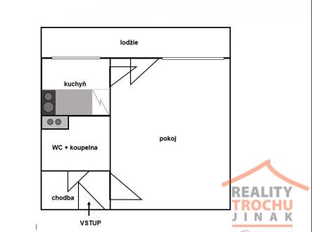 Pronájem bytu, 1+kk, 36 m²
