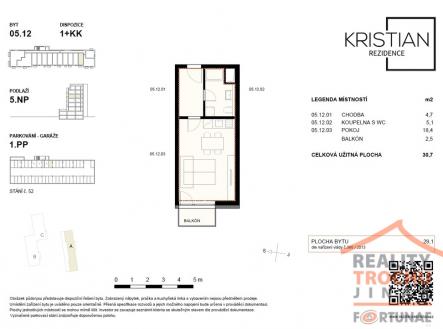 Pronájem bytu, 1+kk, 30 m²