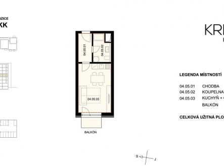 Pronájem bytu, 1+kk, 29 m²