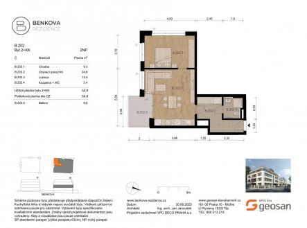 Prodej bytu, 2+kk, 54 m²