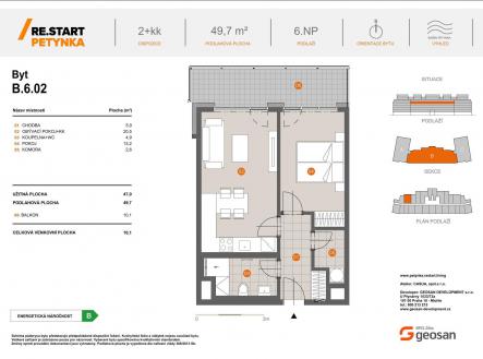 Prodej bytu, 2+kk, 47 m²