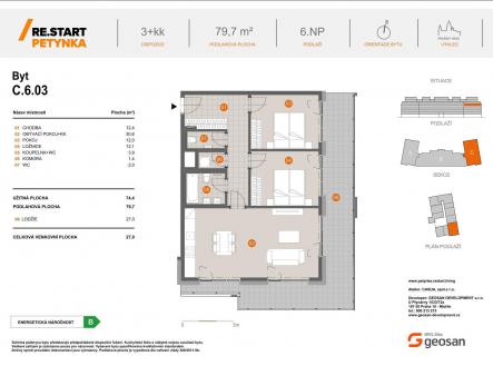 Prodej bytu, 3+kk, 80 m²