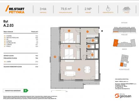 Prodej bytu, 3+kk, 80 m²