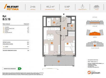 Prodej bytu, 2+kk, 46 m²