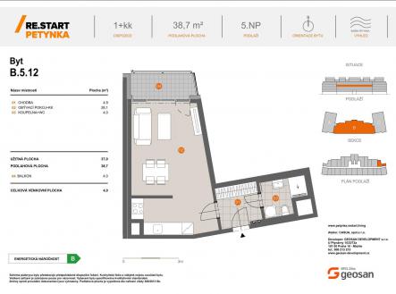 Prodej bytu, 1+kk, 39 m²