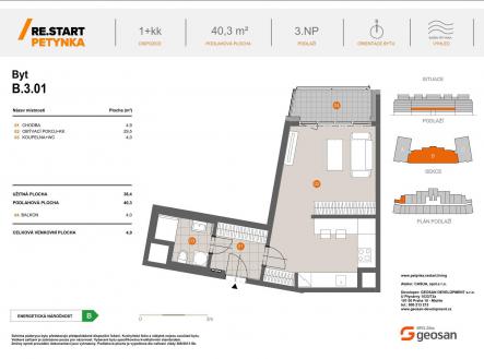 Prodej bytu, 1+kk, 40 m²