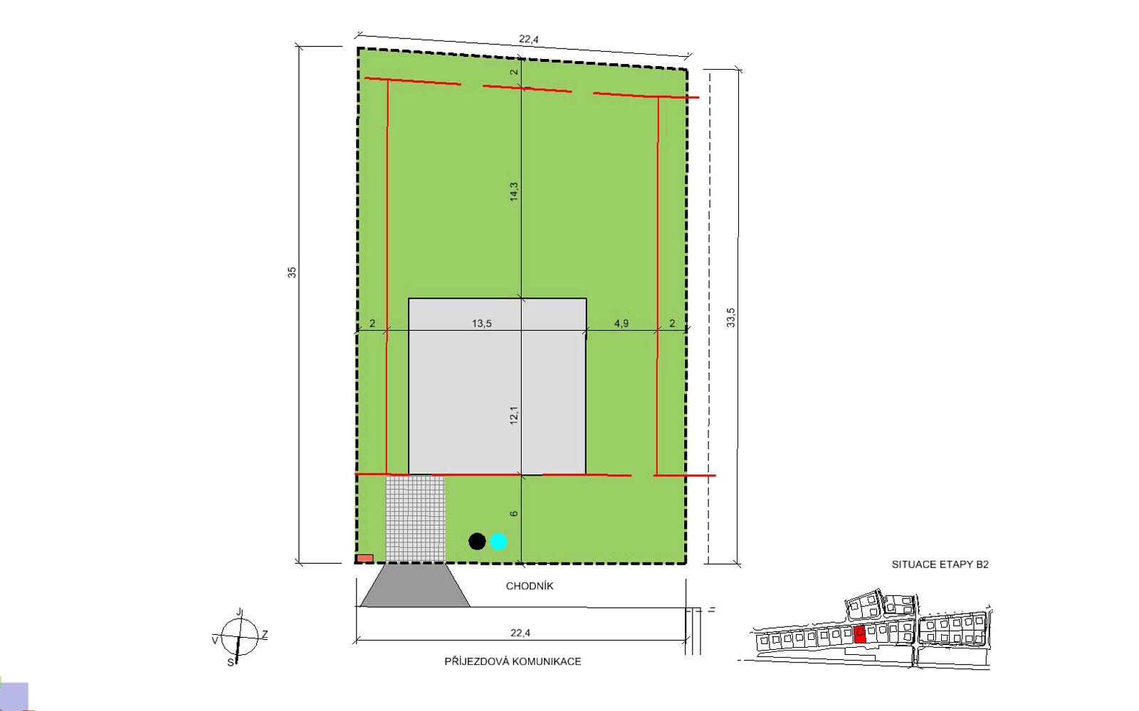 NOVÁ ETAPA Stavební pozemek 982 m2 v Choťánkách  u Poděbrad