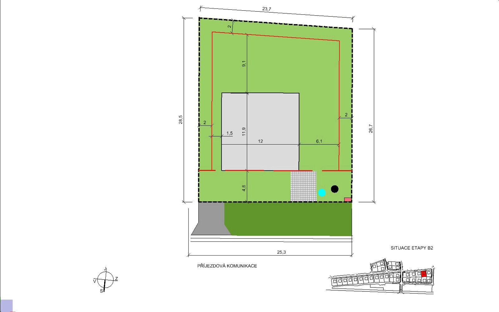 NOVÁ ETAPA Stavební pozemek 654 m2 v Choťánkách  u Poděbrad