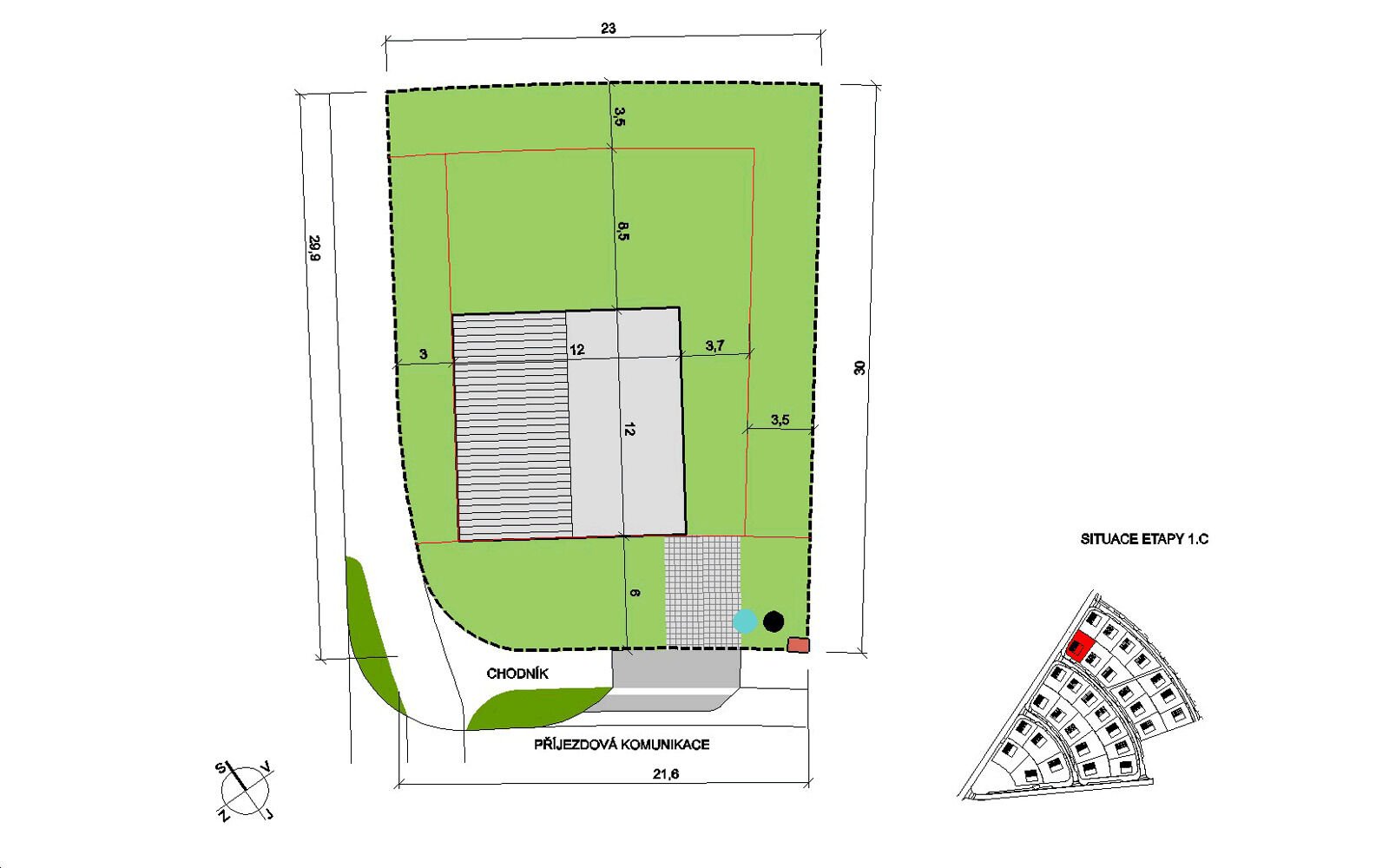 Stavební pozemek 650 m2 v Choťánkách  u Poděbrad