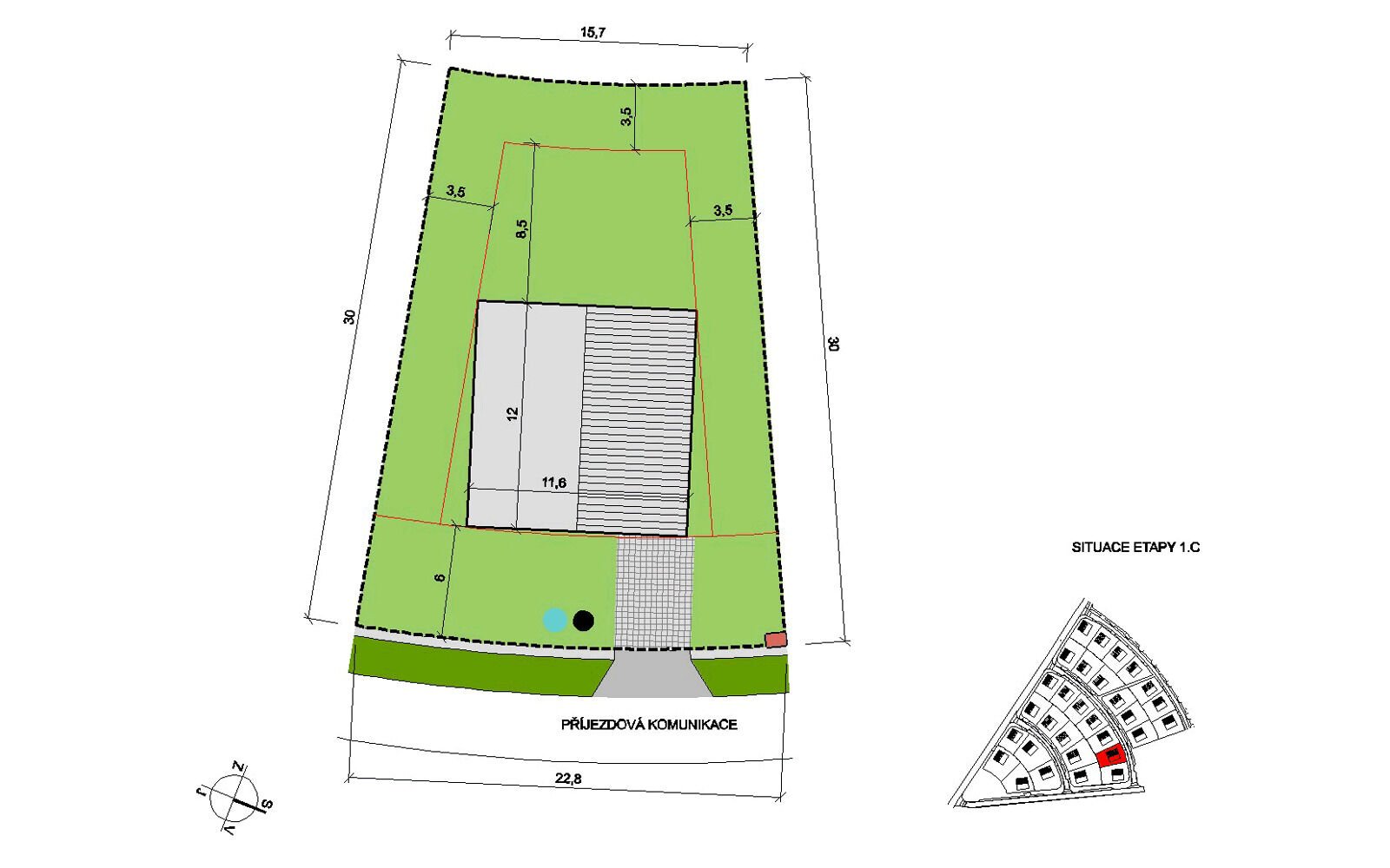 Stavební pozemek 578 m2 v Choťánkách  u Poděbrad