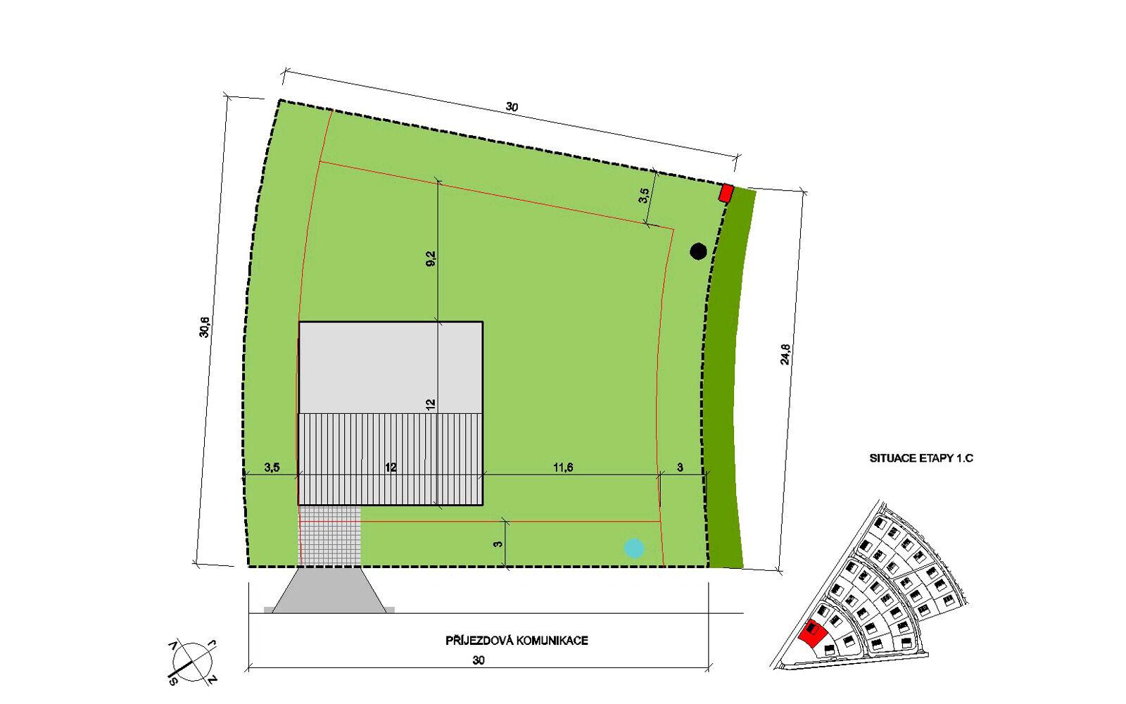 Stavební pozemek 840 m2 v Choťánkách  u Poděbrad