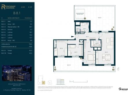 Prodej bytu, 4+kk, 119 m²