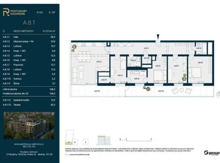 Prodej bytu, 5+kk, 149 m²