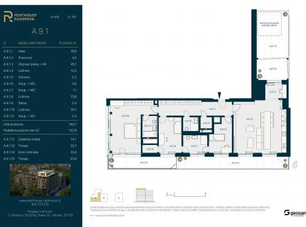 Prodej bytu, 4+kk, 154 m²