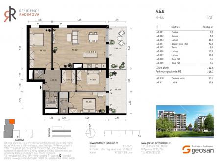 Prodej bytu, 4+kk, 119 m²