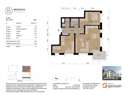 Prodej bytu, 3+kk, 80 m²