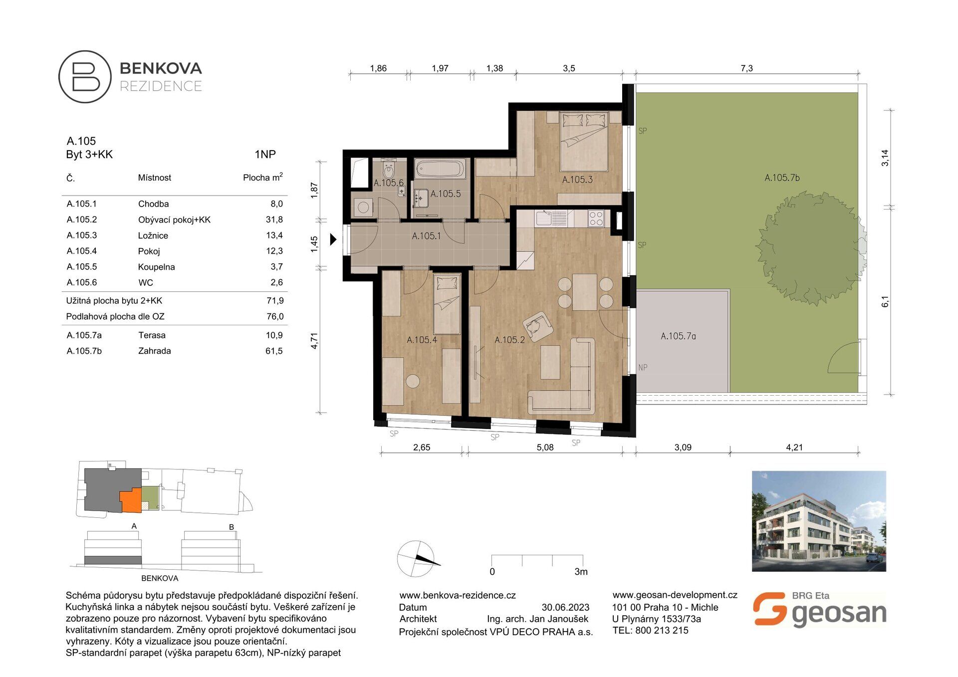 Benkova Rezidence ul. Benkova, Praha 4 Chodov