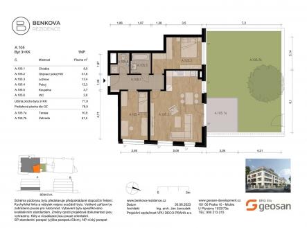 Prodej bytu, 3+kk, 76 m²