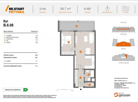 Prodej bytu, 2+kk, 59 m²