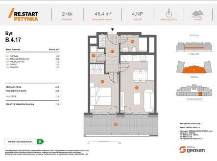 Prodej bytu, 2+kk, 45 m²