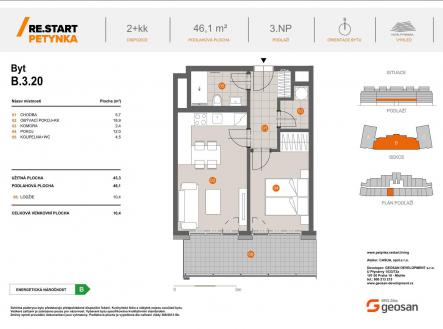 Prodej bytu, 2+kk, 46 m²