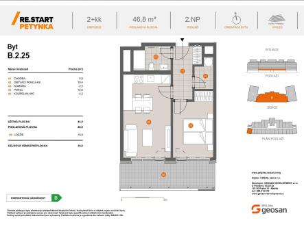 Prodej bytu, 2+kk, 47 m²