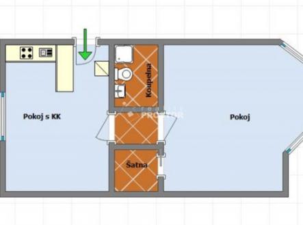 Pronájem bytu, 2+kk, 48 m²