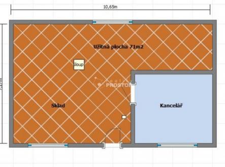 Pronájem - komerční objekt, sklad, 71 m²