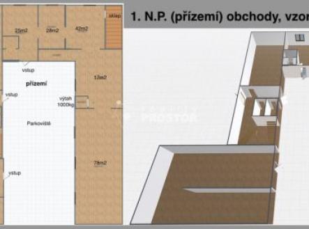 Pronájem obchodní prostor, 350 m²