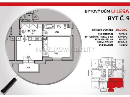 Pronájem bytu, 2+kk, 38 m²