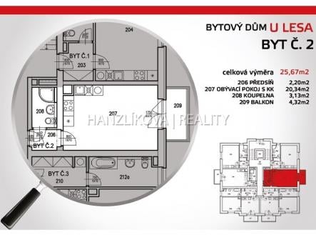 Pronájem bytu, 1+kk, 26 m²